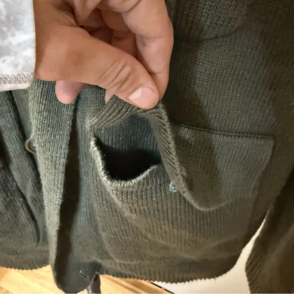 Weatherproof Vintage Olive Knit Jacket - Picture 3 of 9